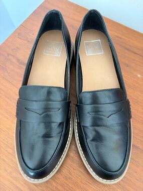 Dolce Vita Black Leather Penny Loafers